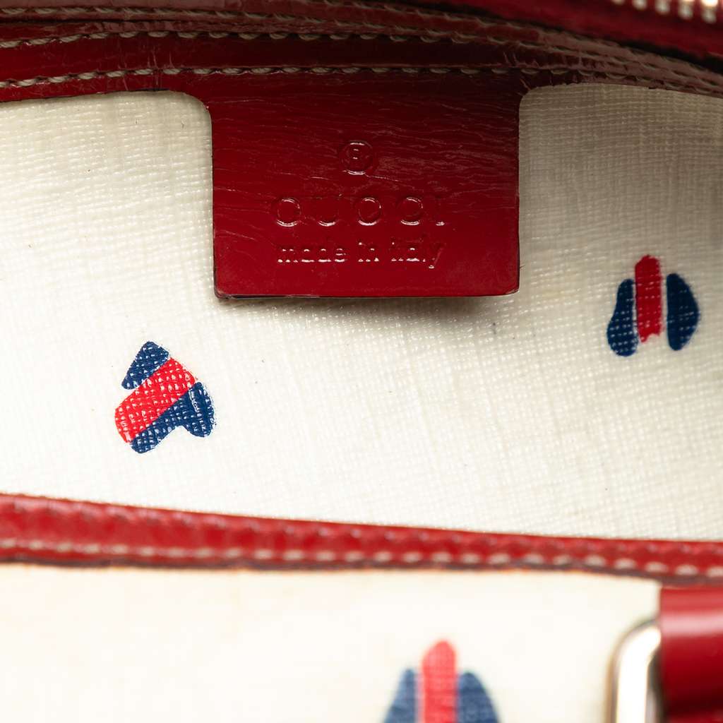 Gucci Medium GG Supreme Hearts Joy Boston Bag - 5