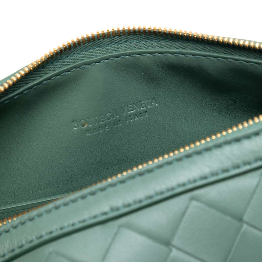 Bottega Veneta Mini Leather Intrecciato Sunrise Hobo - 5