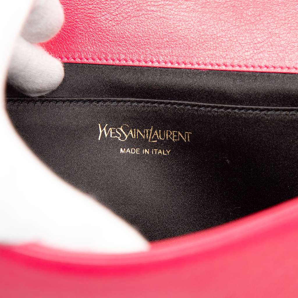 Saint Laurent Large Leather Belle De Jour Clutch - 5