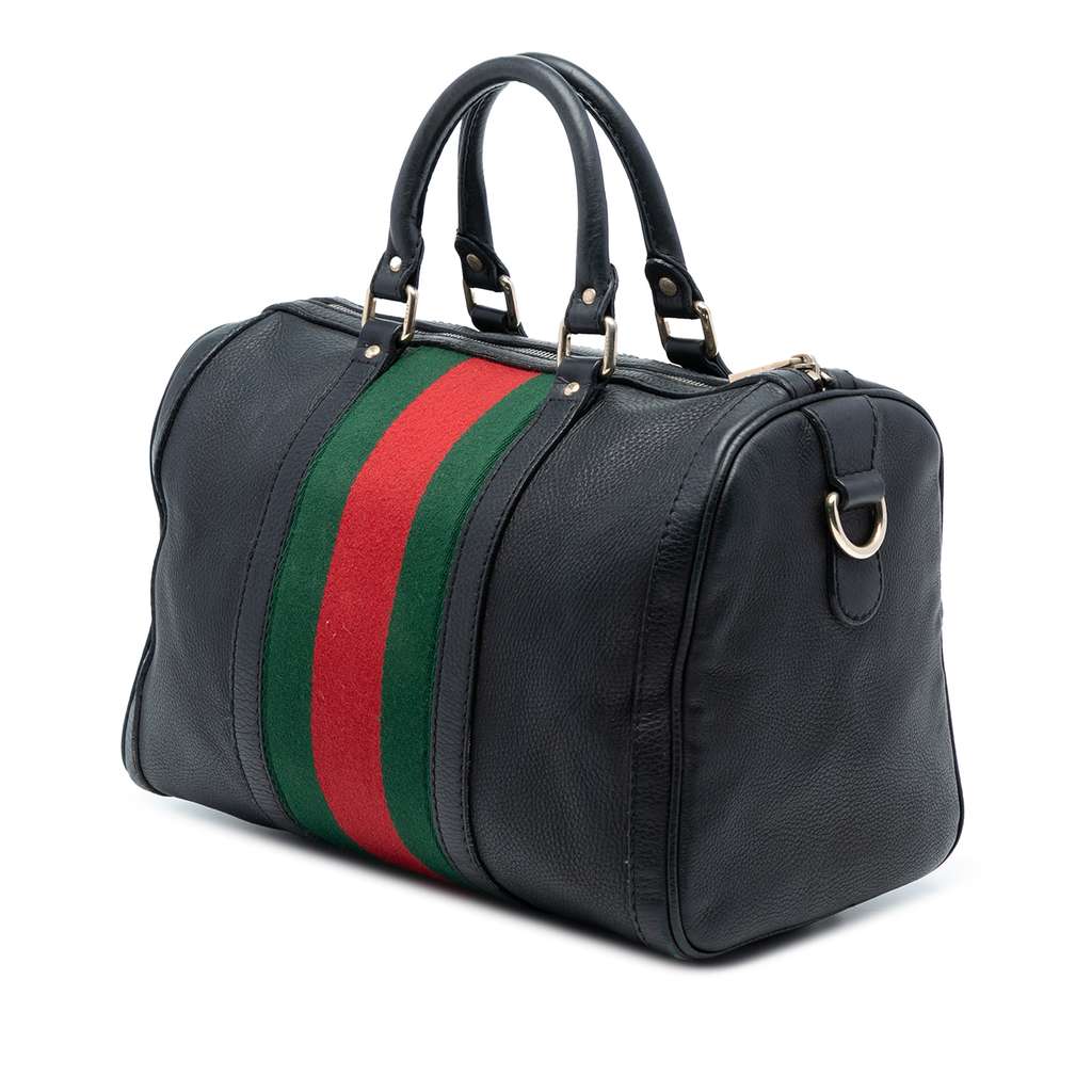 Gucci Calfskin Web Joy Boston Bag - 2