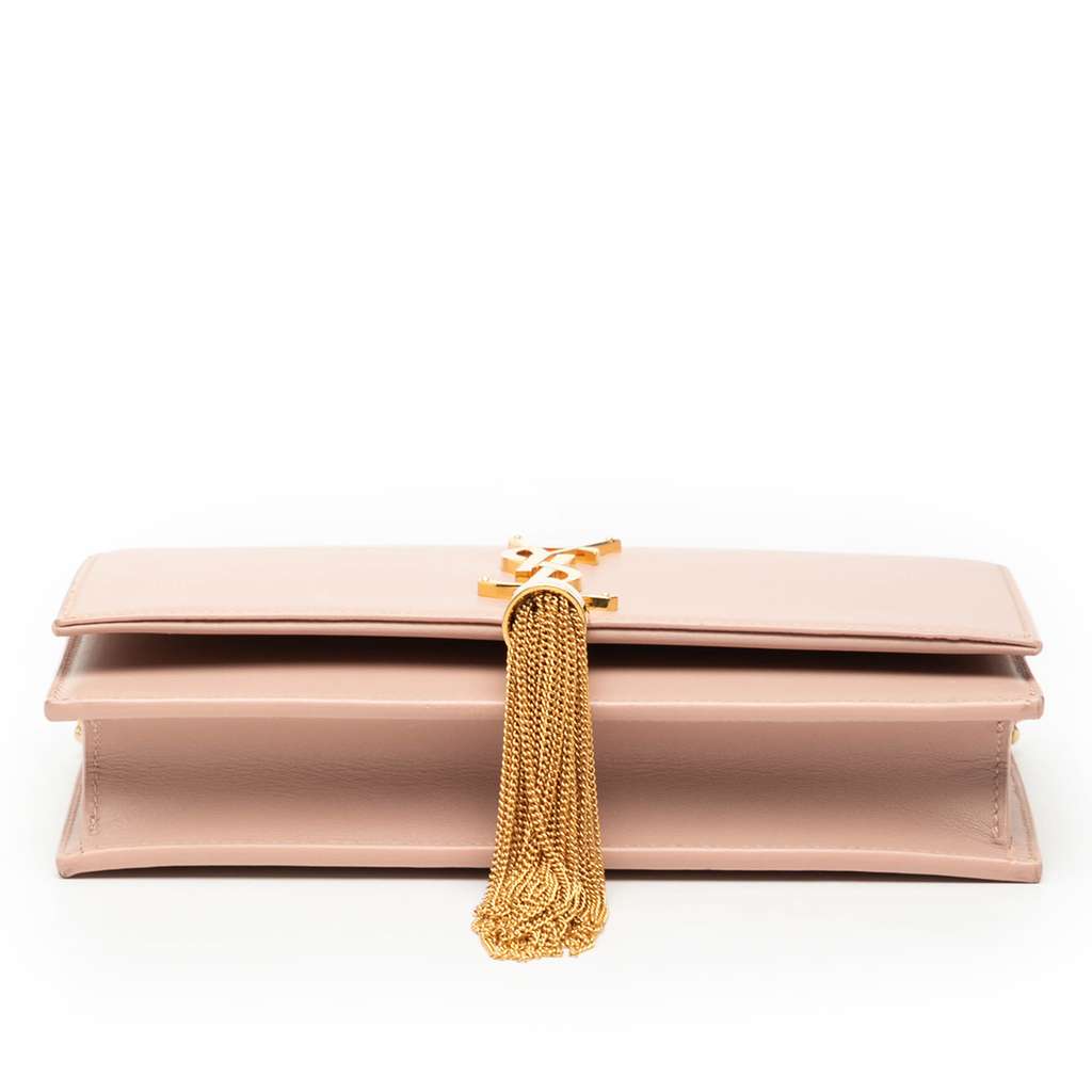 Saint Laurent Smooth Calfskin Monogram Kate Tassel Wallet on Chain - 3
