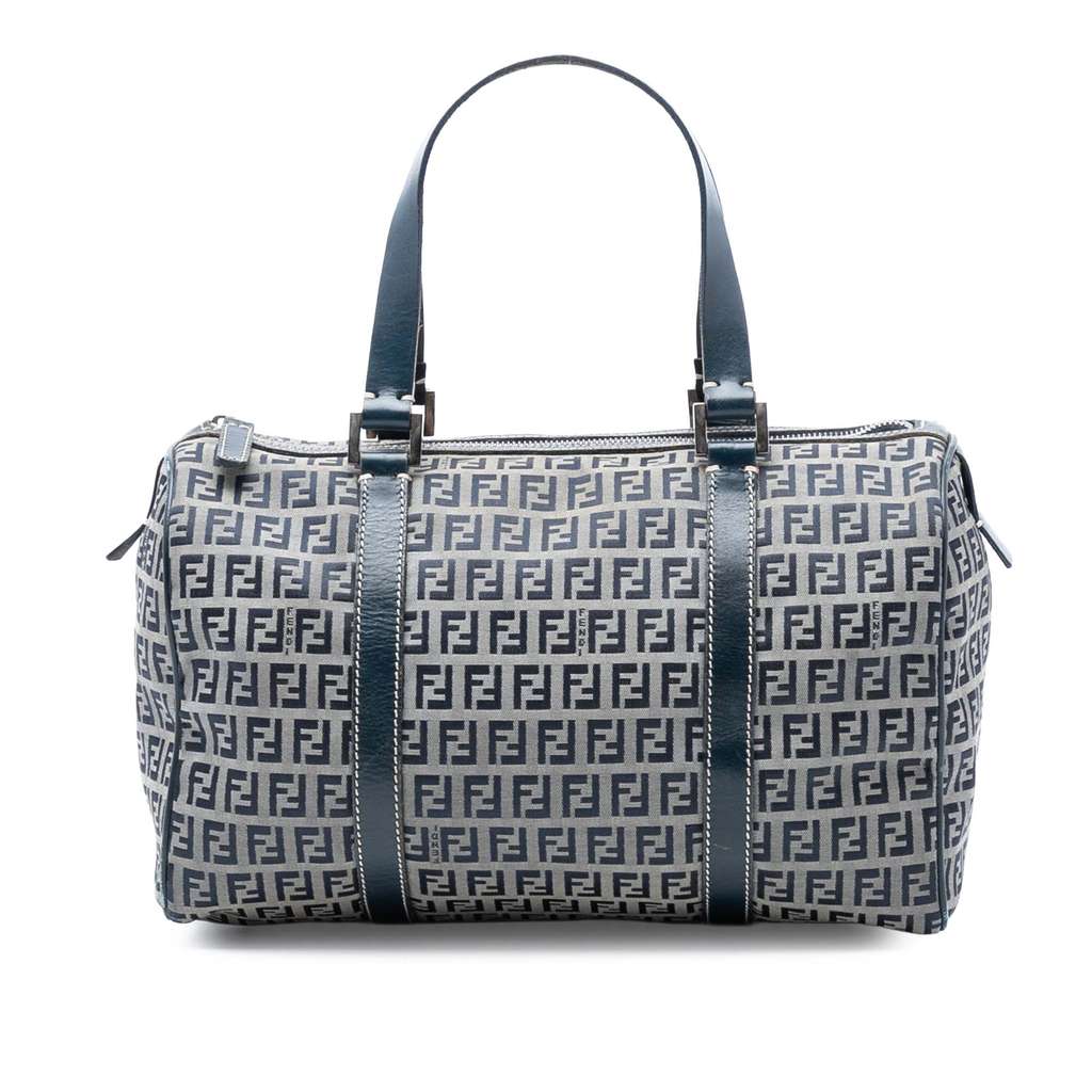 Fendi Zucchino Canvas Boston Bag
