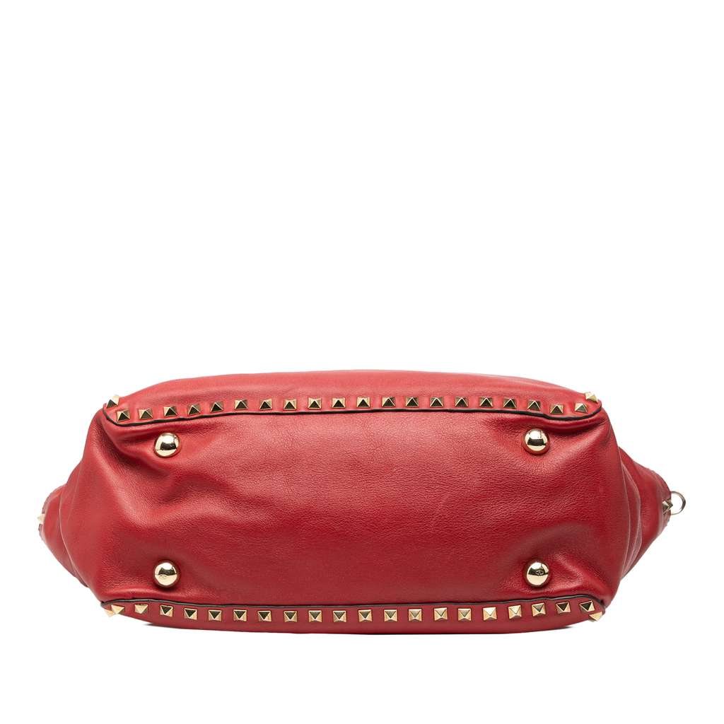 Valentino Medium Leather Rockstud Trapeze Flap Satchel - 3