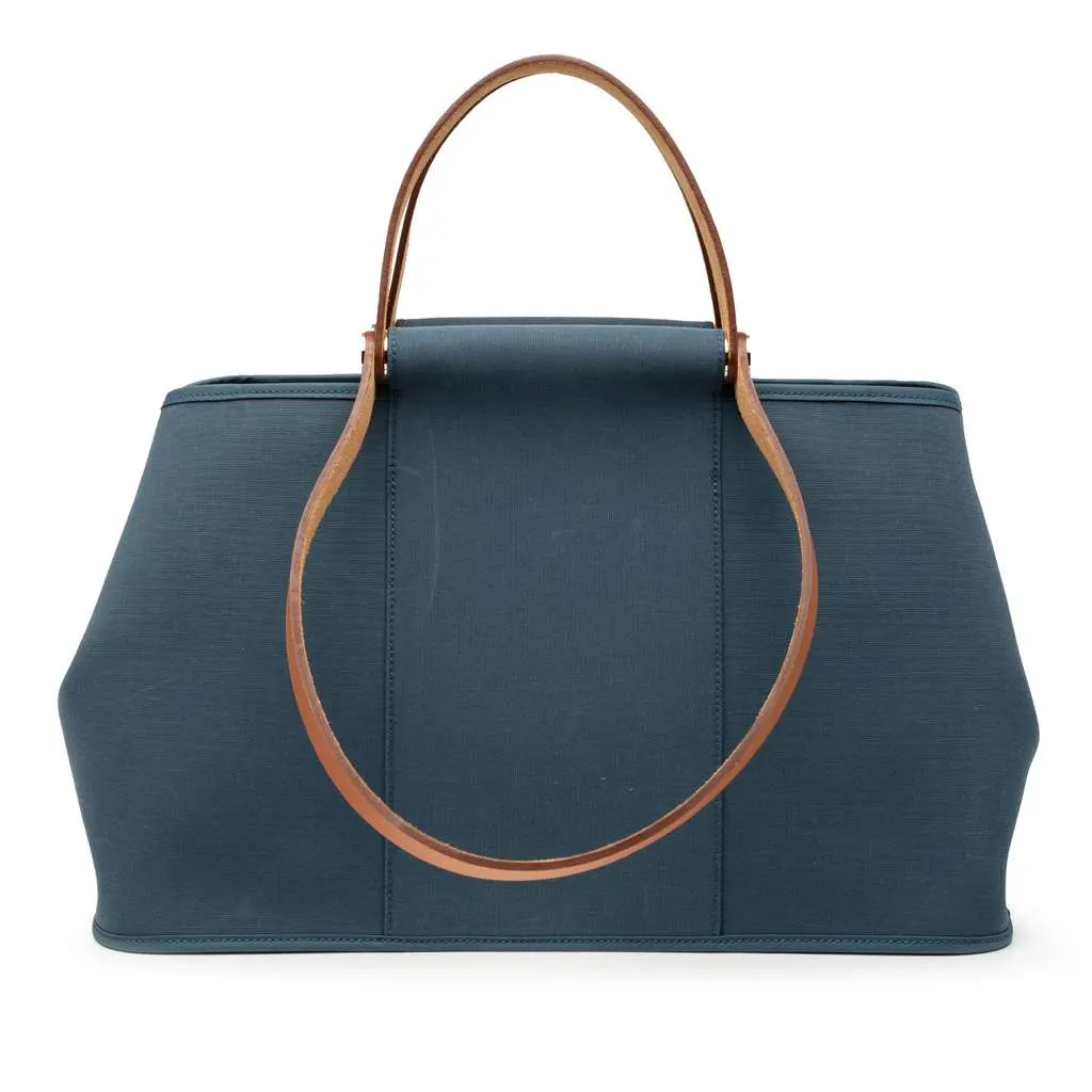 Hermès Toile Cabag Elan PM Blue Canvas Very good - Front View