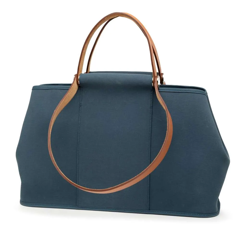 Hermès Toile Cabag Elan PM Blue Canvas Very good - Back View