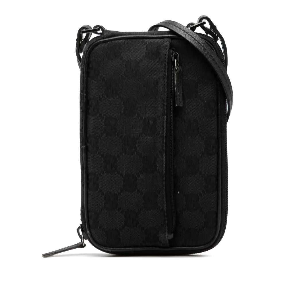 Gucci GG Canvas Crossbody Black Canvas Very good - Front View