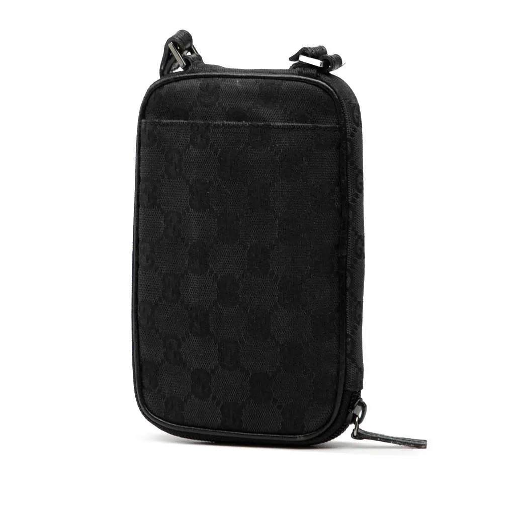 Gucci GG Canvas Crossbody Black Canvas Very good - Back View