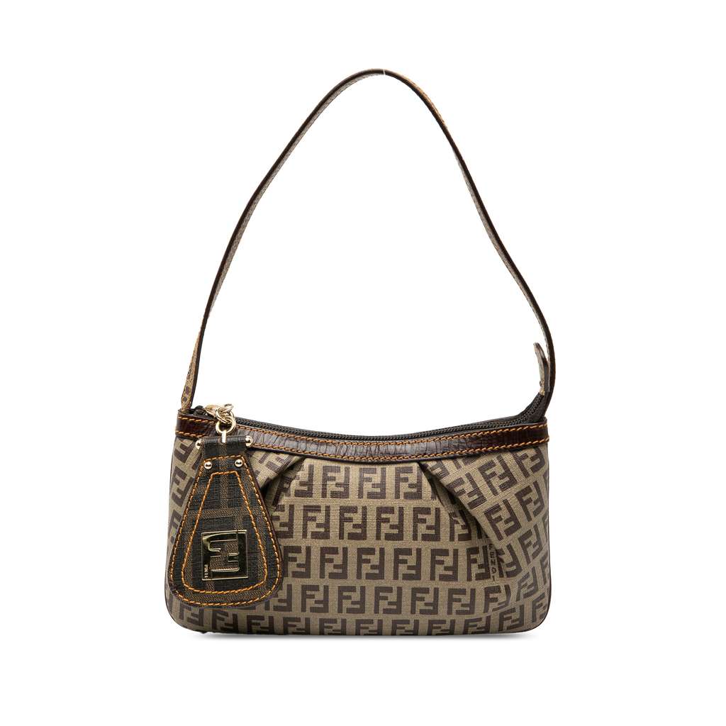 Fendi Zucchino Coated Canvas Pochette
