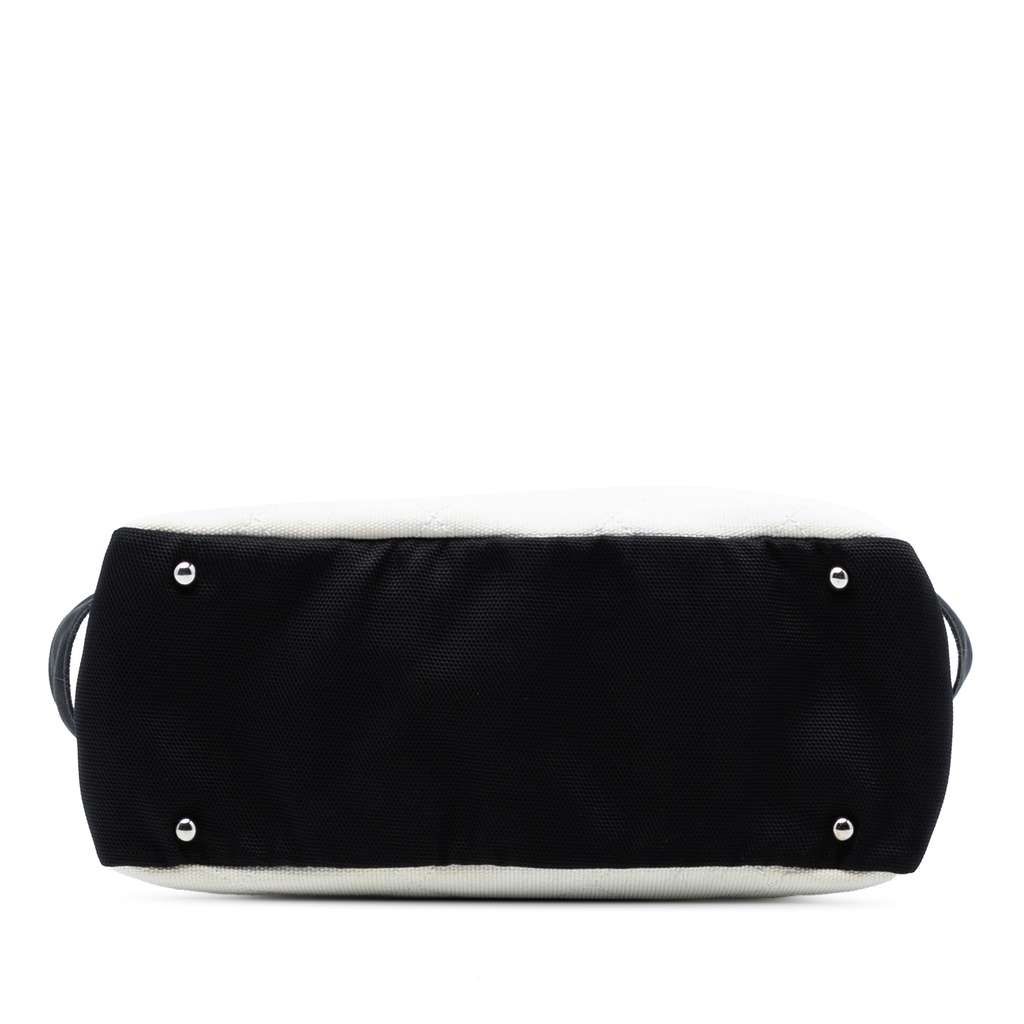 Chanel Medium Bicolor Quilted Canvas Paris Biarritz Tote - 3