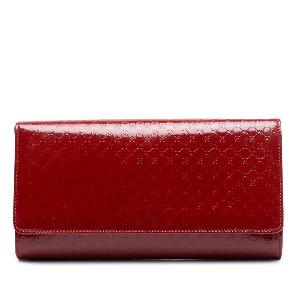Gucci Microguccissima Patent Broadway Clutch