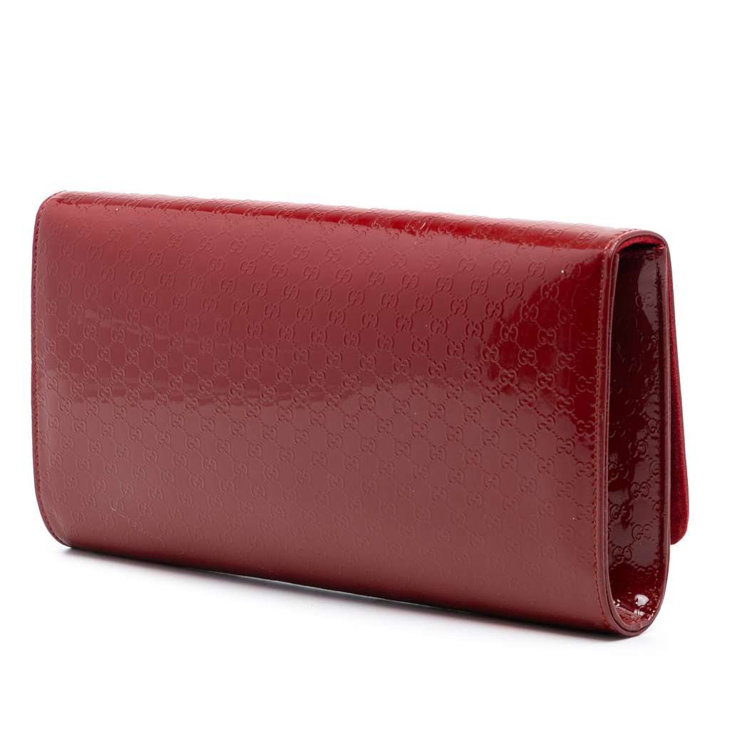 Gucci Microguccissima Patent Broadway Clutch - 2