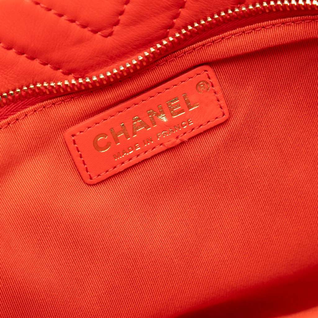 Chanel CC Chevron Lambskin Fold Over Clutch - 5