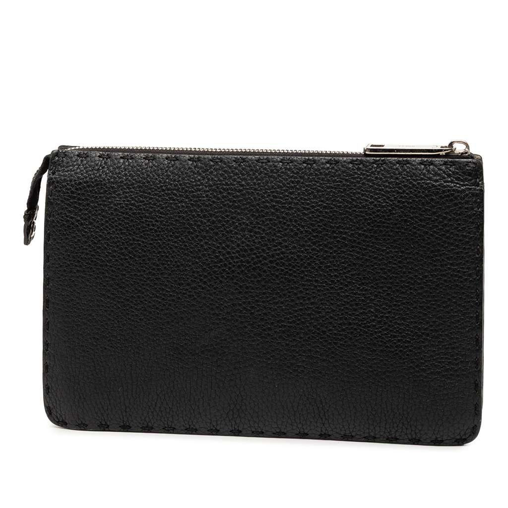 Fendi Leather Selleria Monster Clutch - 2
