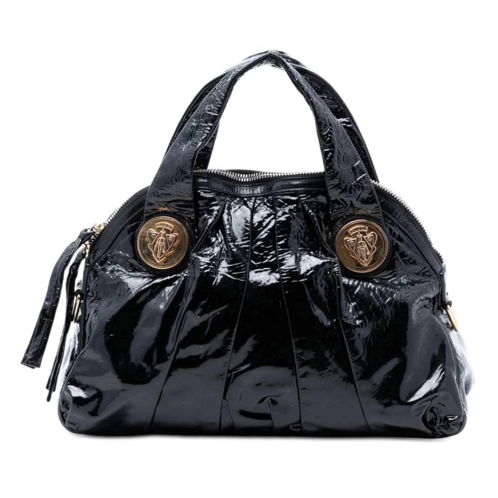 Gucci Large Patent Hysteria Satchel