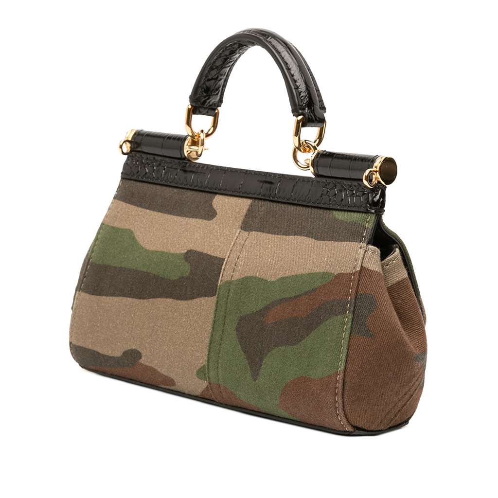 Dolce & Gabbana Camouflage Canvas Miss Sicily Satchel - 2