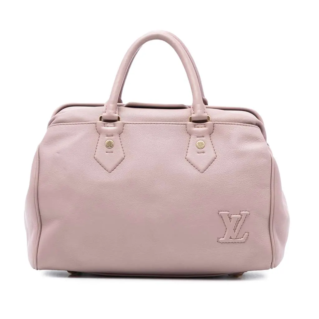 Louis Vuitton Limited Edition Cuir Cinema Intrigue Top Handle Bag Pink Leather Very good - Front View