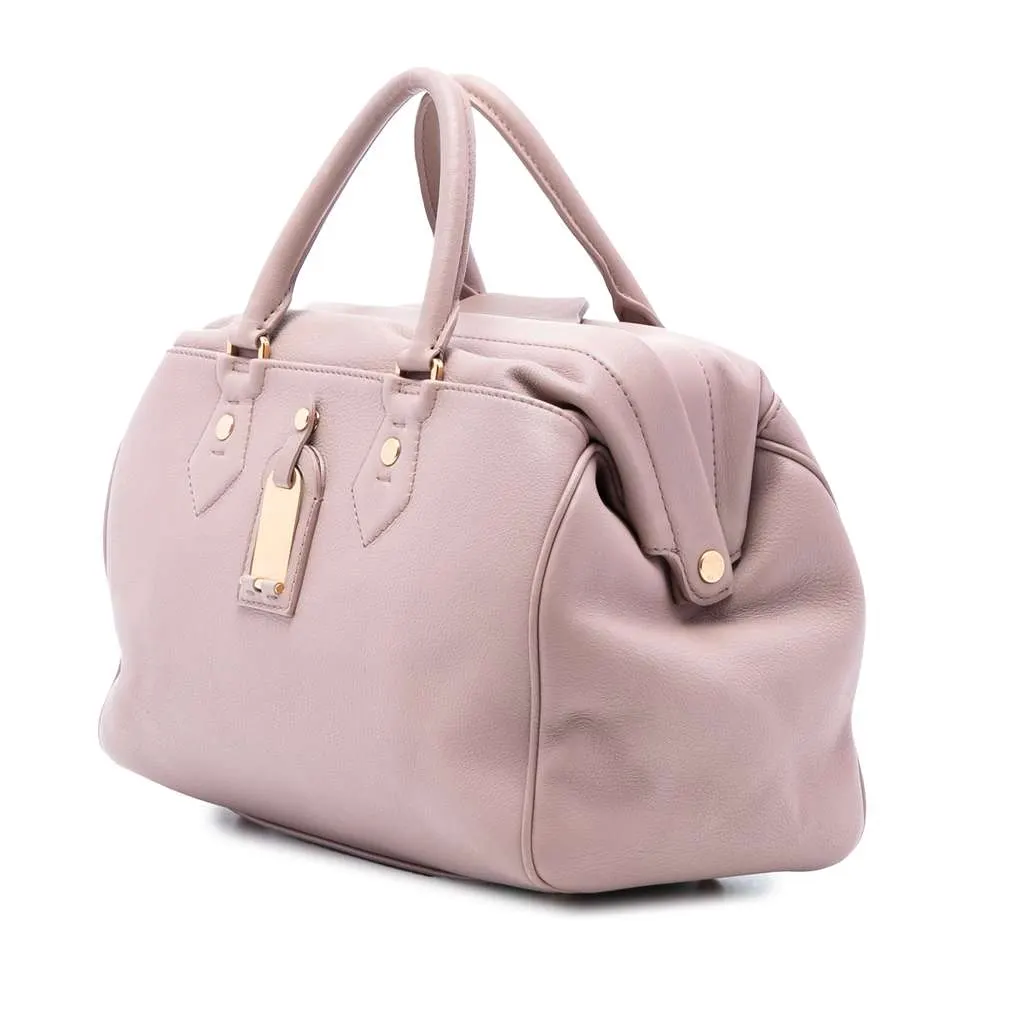 Louis Vuitton Limited Edition Cuir Cinema Intrigue Top Handle Bag Pink Leather Very good - Back View