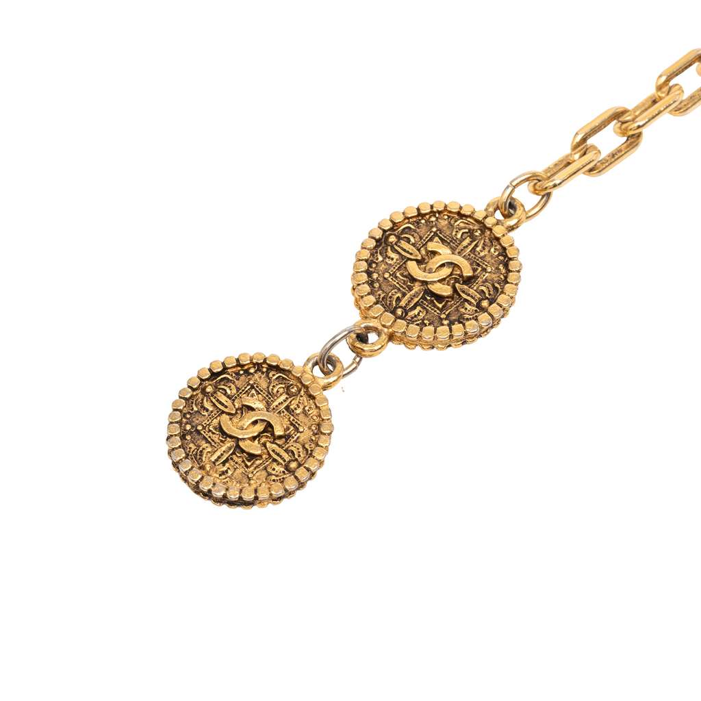 Chanel Gold Plated CC Medallion Chain Belt - 2