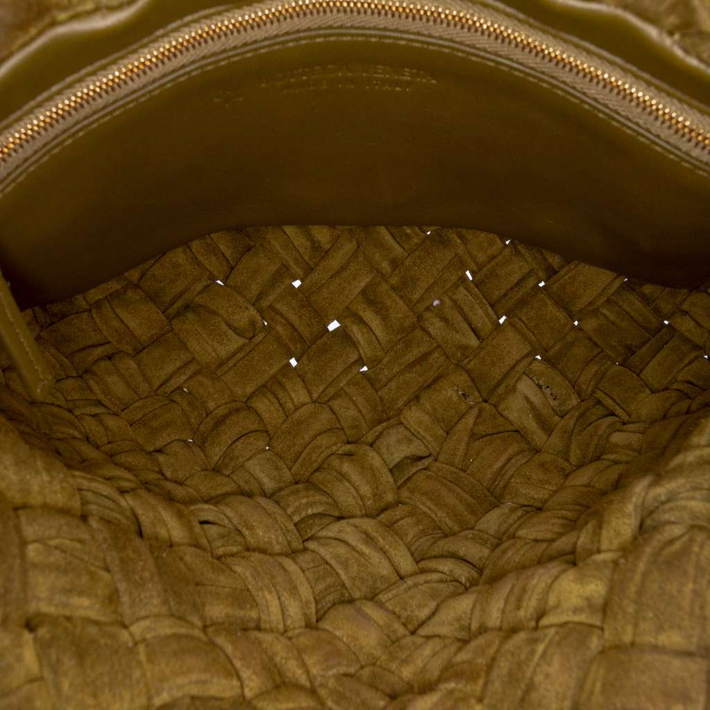 Bottega Veneta Medium Suede Intrecciato Kalimero Citta Shoulder Bag - 4