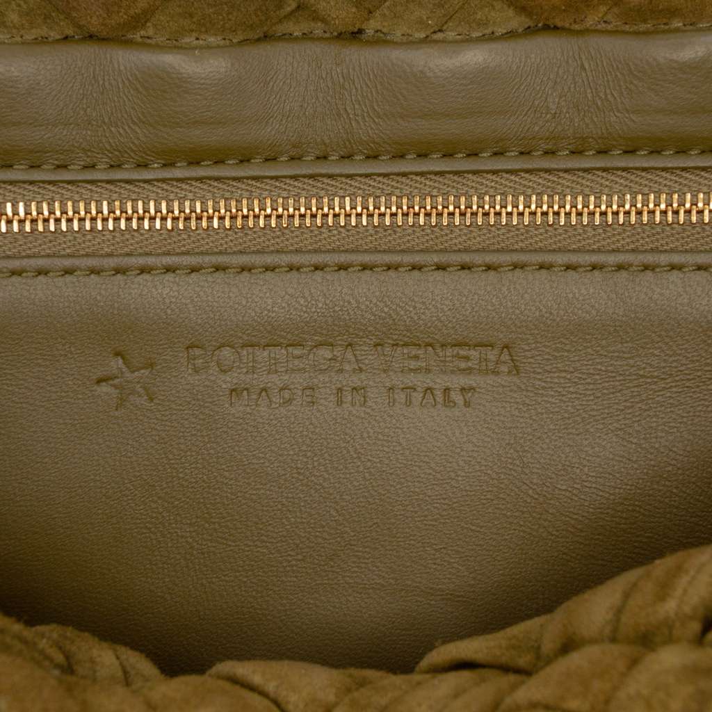 Bottega Veneta Medium Suede Intrecciato Kalimero Citta Shoulder Bag - 5