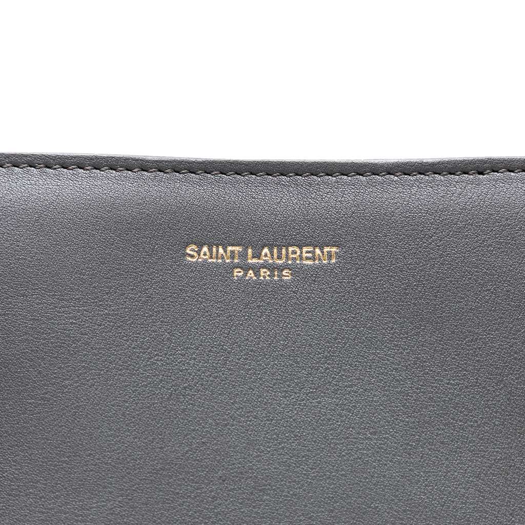 Saint Laurent Medium Leather Monogram Cabas Satchel - 5