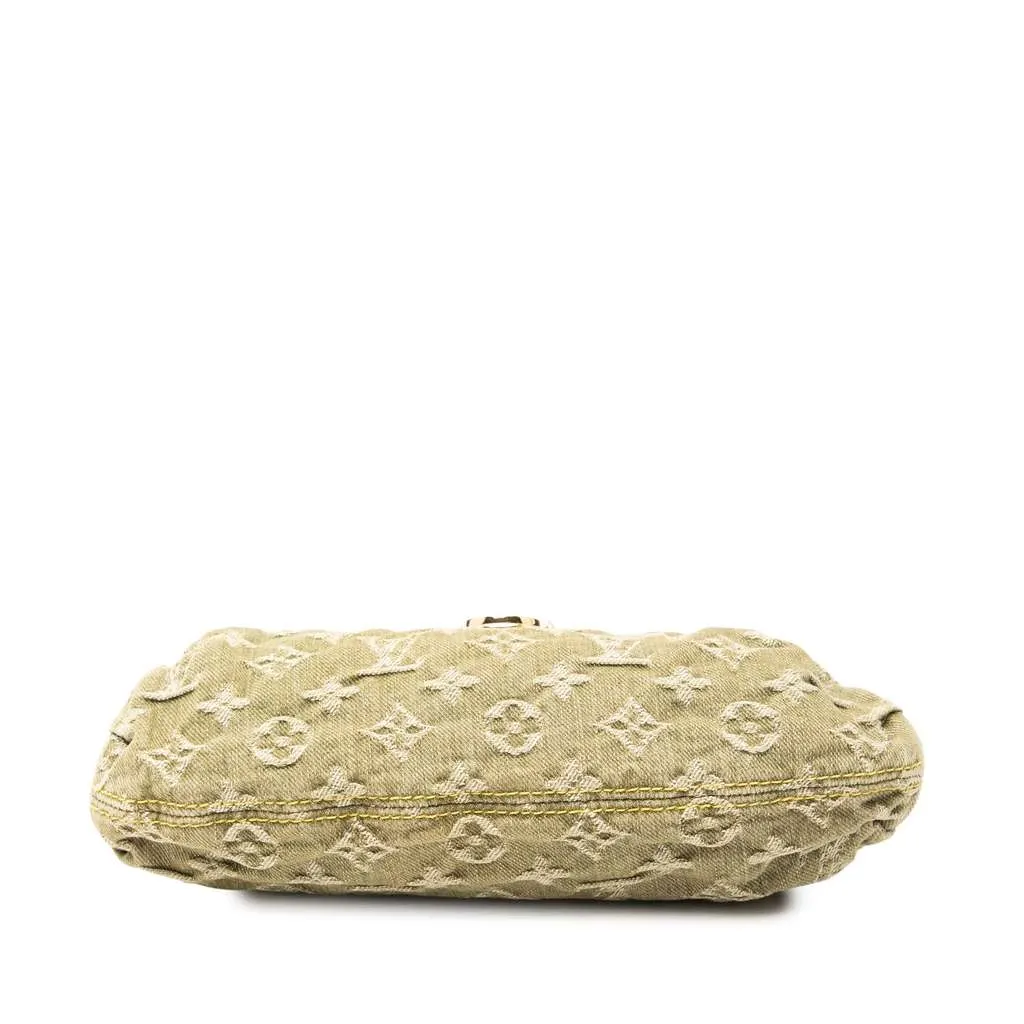 Louis Vuitton Monogram Denim Mini Pleaty Green Denim Good - Inside View