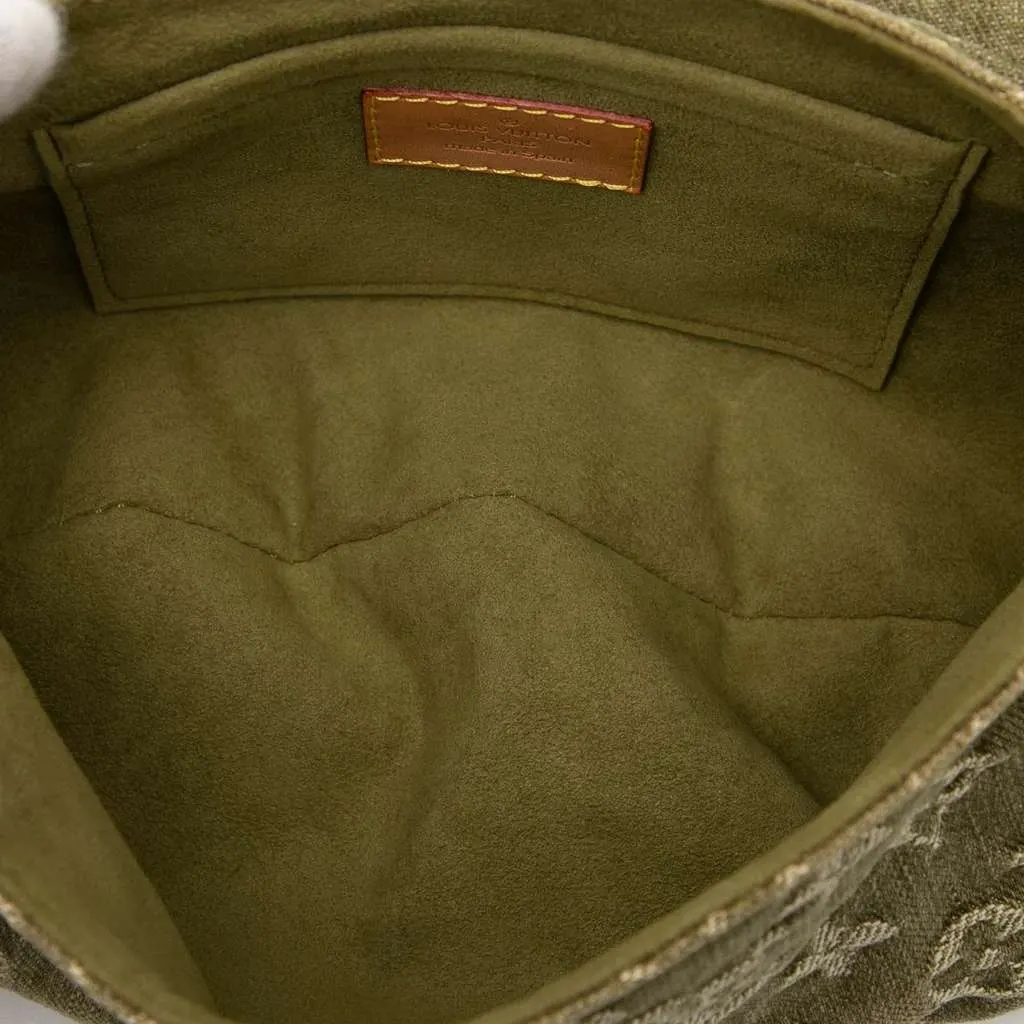 Louis Vuitton Monogram Denim Mini Pleaty Green Denim Good - Model View