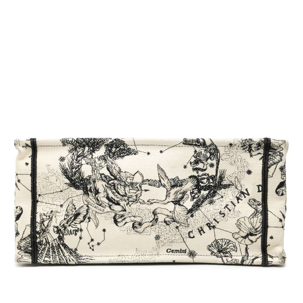 Dior Medium Canvas Embroidered Zodiac Toile De Jouy Book Tote - 3