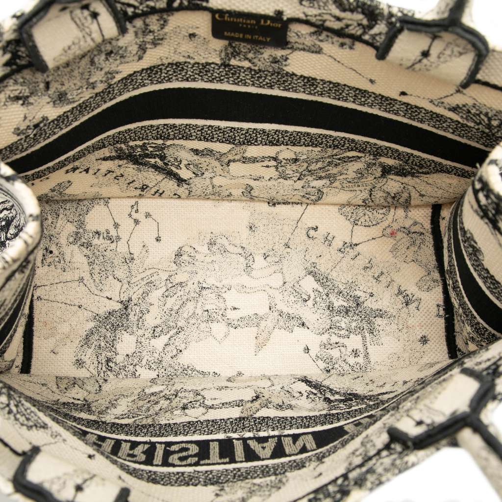 Dior Medium Canvas Embroidered Zodiac Toile De Jouy Book Tote - 4