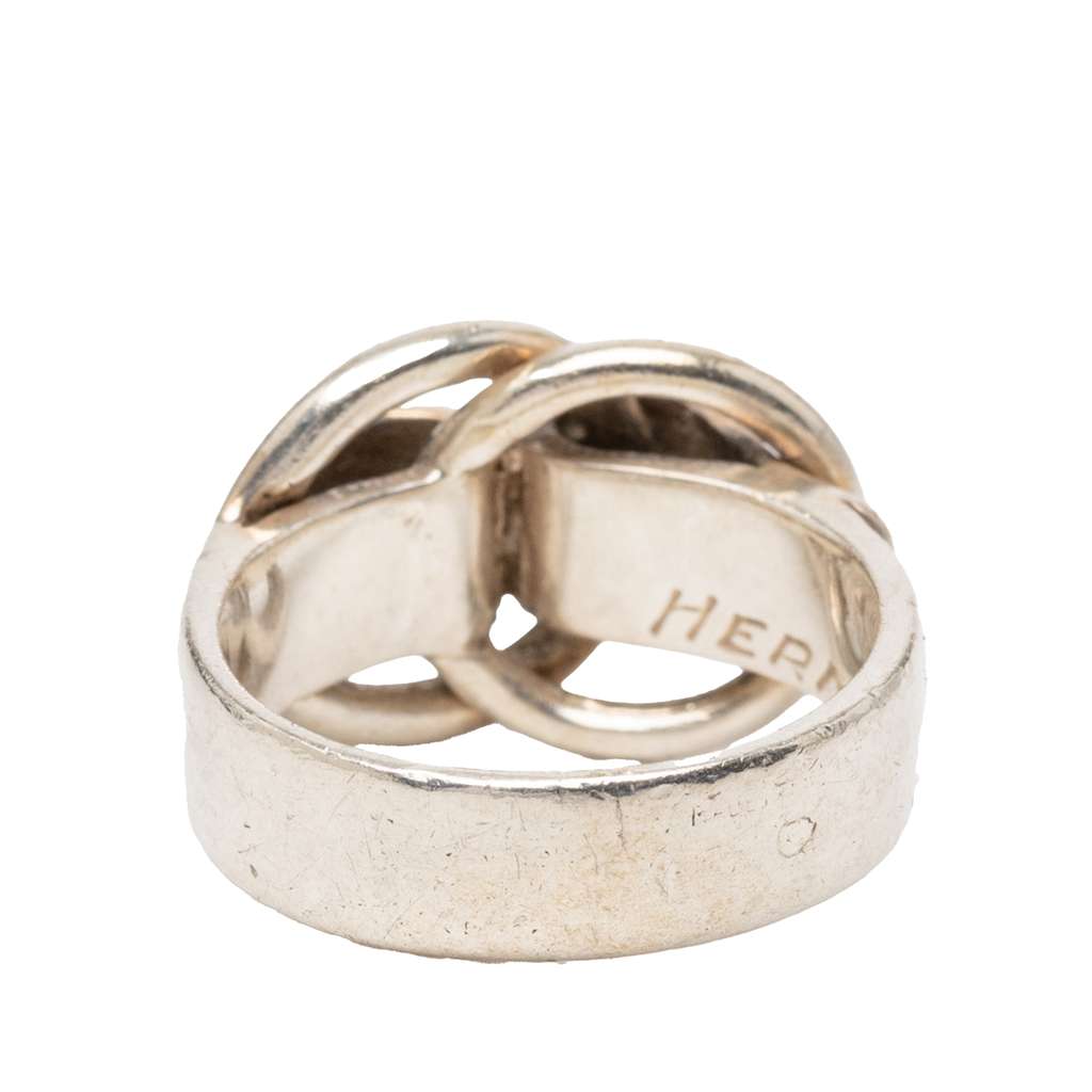 Hermès Sterling Silver Deux Anneaux Ring - 3