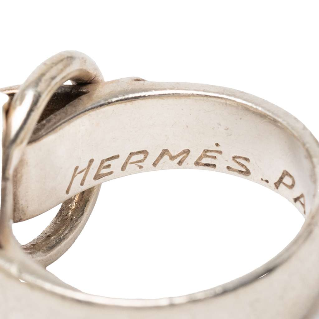 Hermès Sterling Silver Deux Anneaux Ring - 4
