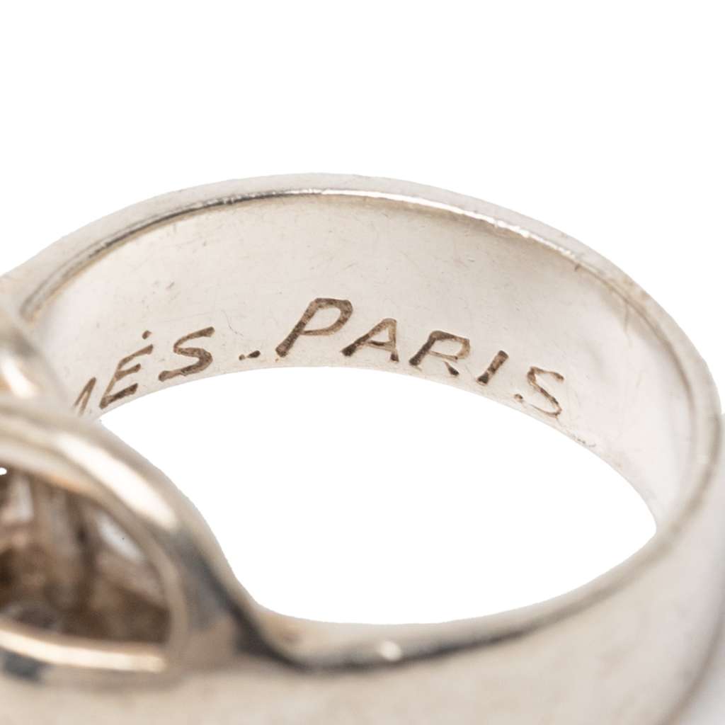 Hermès Sterling Silver Deux Anneaux Ring - 5