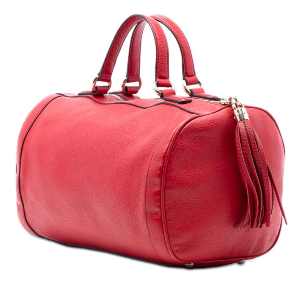 Gucci Medium Pebbled Calfskin Soho Boston Bag - 2