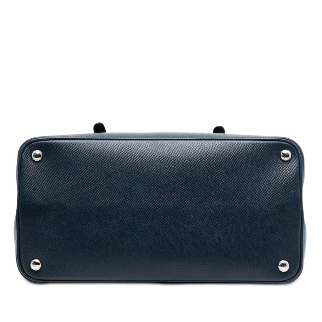 Prada Saffiano Cuir Double Turnlock Satchel - 3