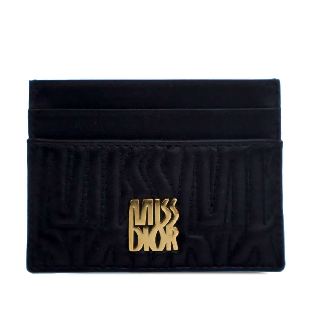 Dior Quilted Calfskin Miss Dior Freesia Card Holder