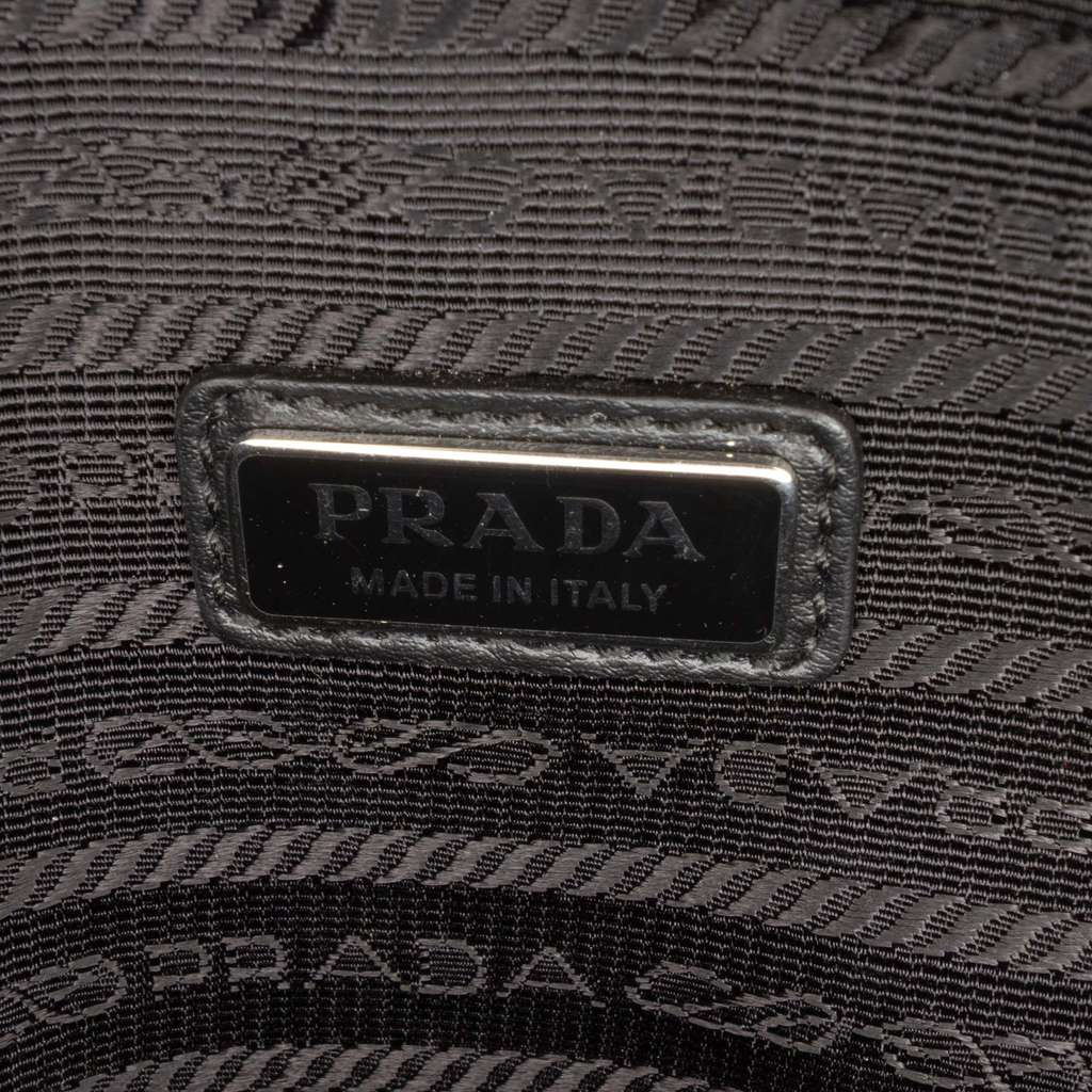 Prada Saffiano Logo Embossed Triangle Wristlet Pouch - 5