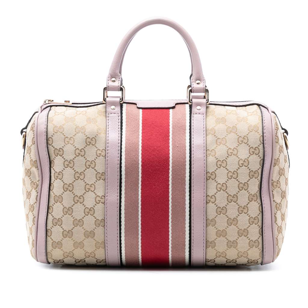 Gucci Medium GG Canvas Web Joy Boston Bag