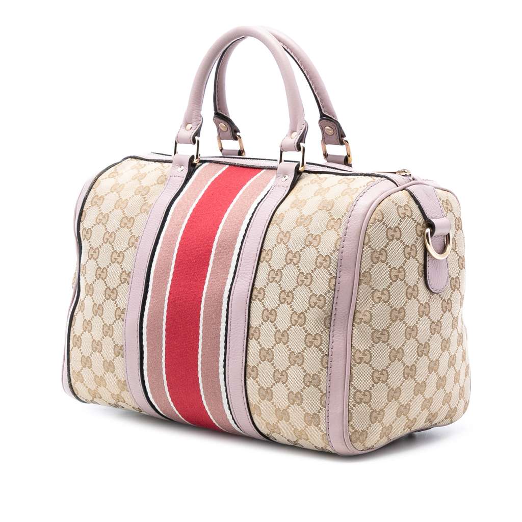 Gucci Medium GG Canvas Web Joy Boston Bag - 2