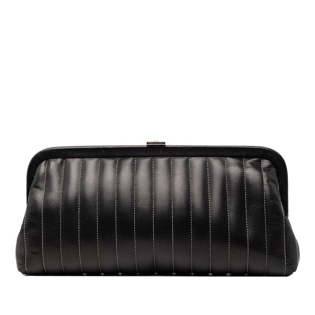 Chanel Quilted Lambskin Mademoiselle Ligne Clutch
