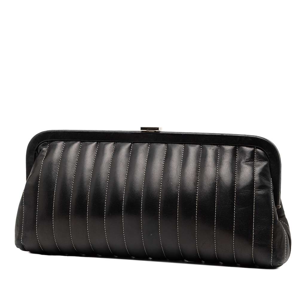 Chanel Quilted Lambskin Mademoiselle Ligne Clutch - 2
