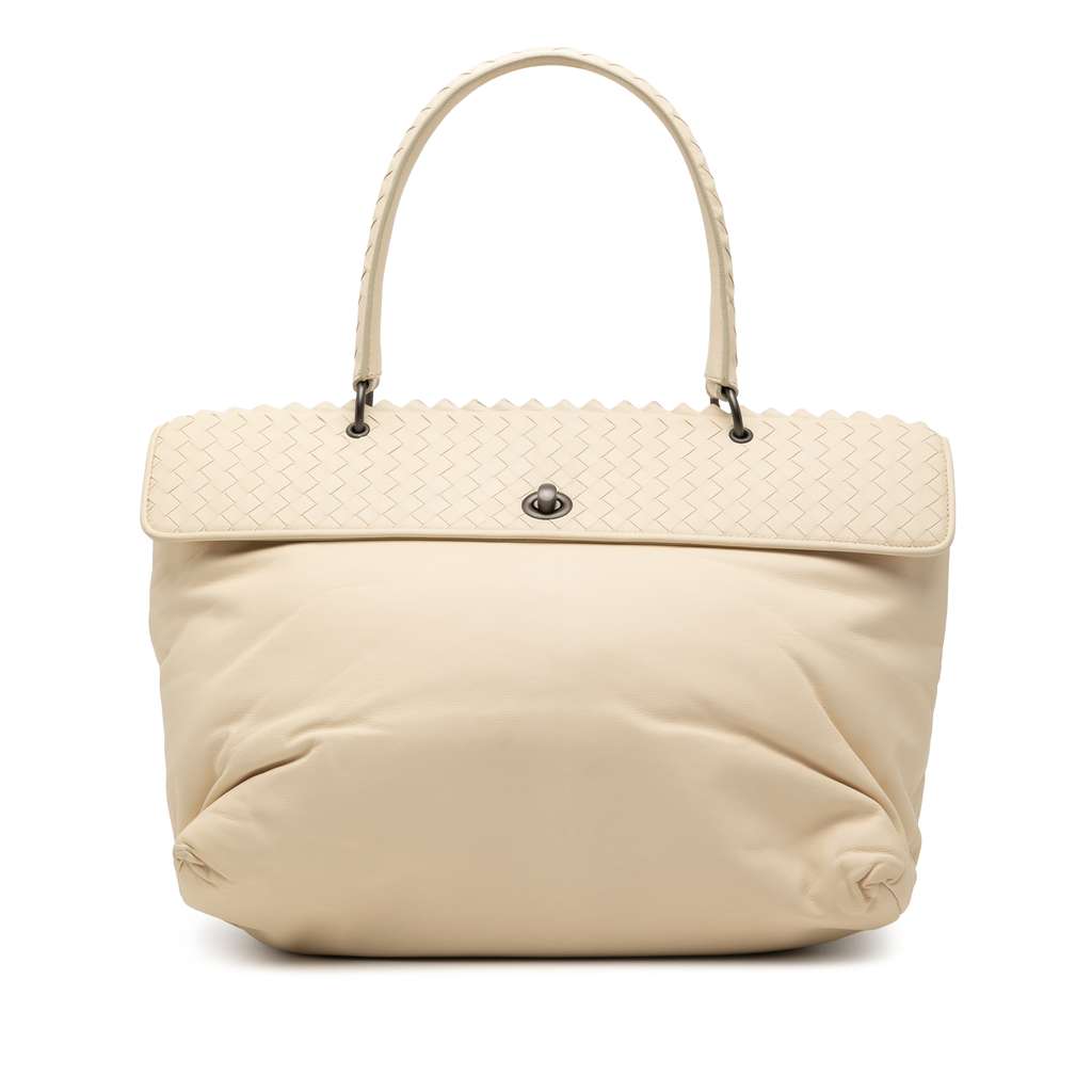 Bottega Veneta Intrecciato Trimmed Nappa Tina Handbag