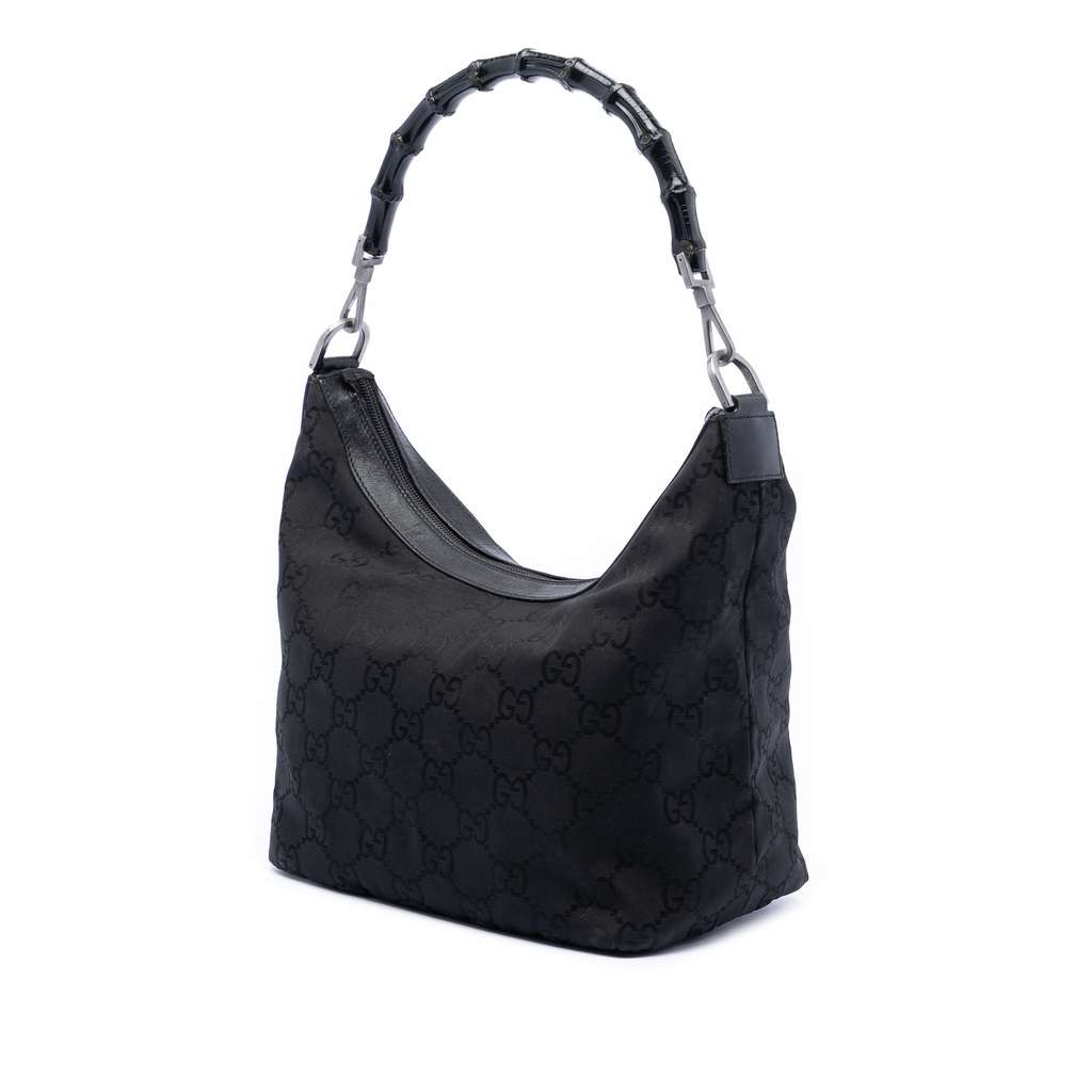 Gucci GG Nylon Bamboo Shoulder Bag - 2