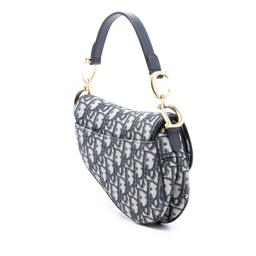 Dior Mini Oblique Canvas Saddle Bag - 2