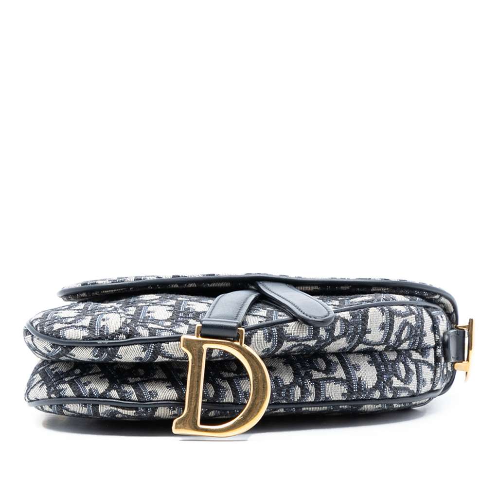 Dior Mini Oblique Canvas Saddle Bag - 3