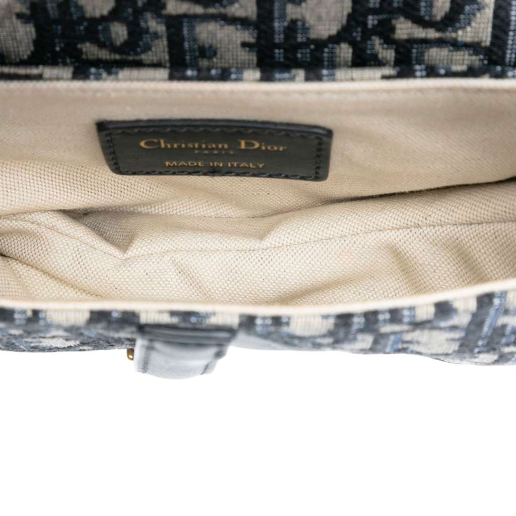 Dior Mini Oblique Canvas Saddle Bag - 4