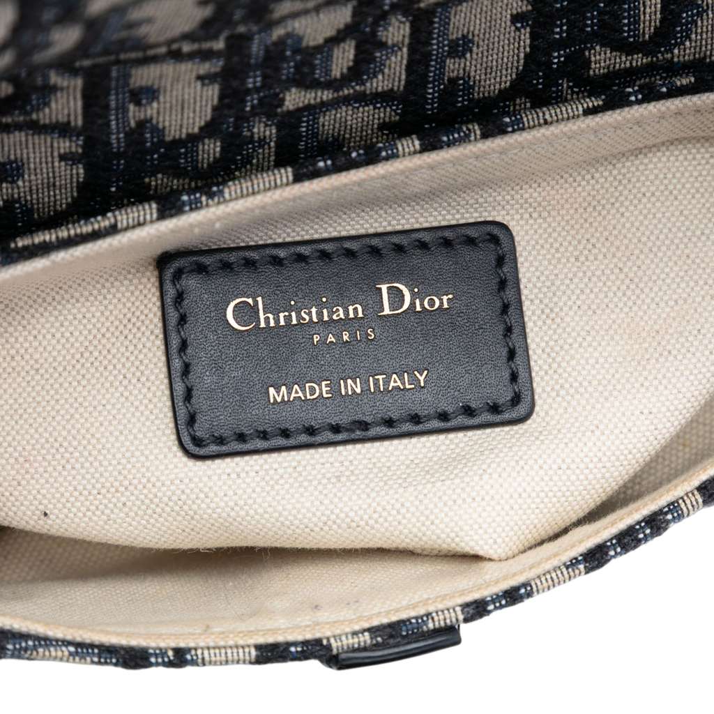 Dior Mini Oblique Canvas Saddle Bag - 5