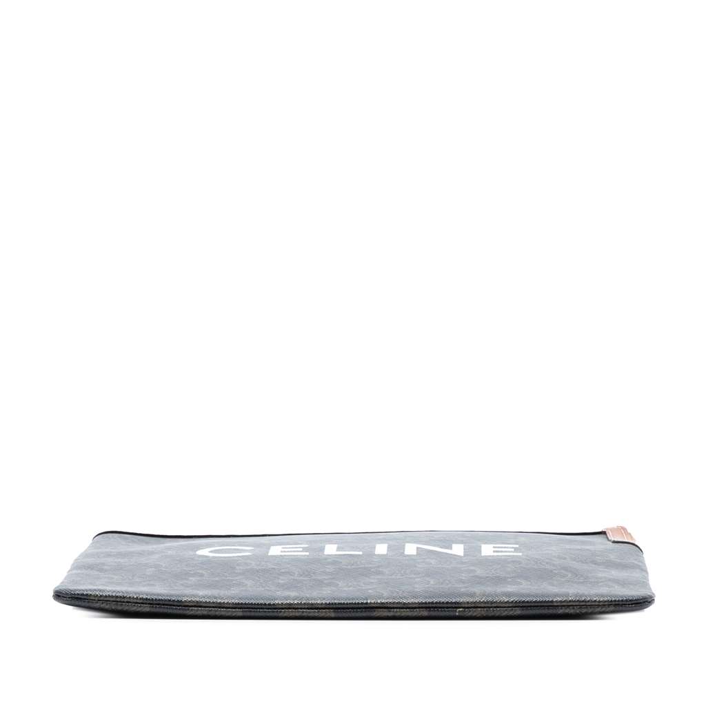 Celine Small Triomphe Coated Canvas Clutch - 3