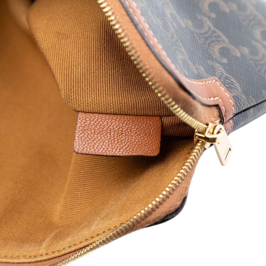 Celine Small Triomphe Coated Canvas Clutch - 5