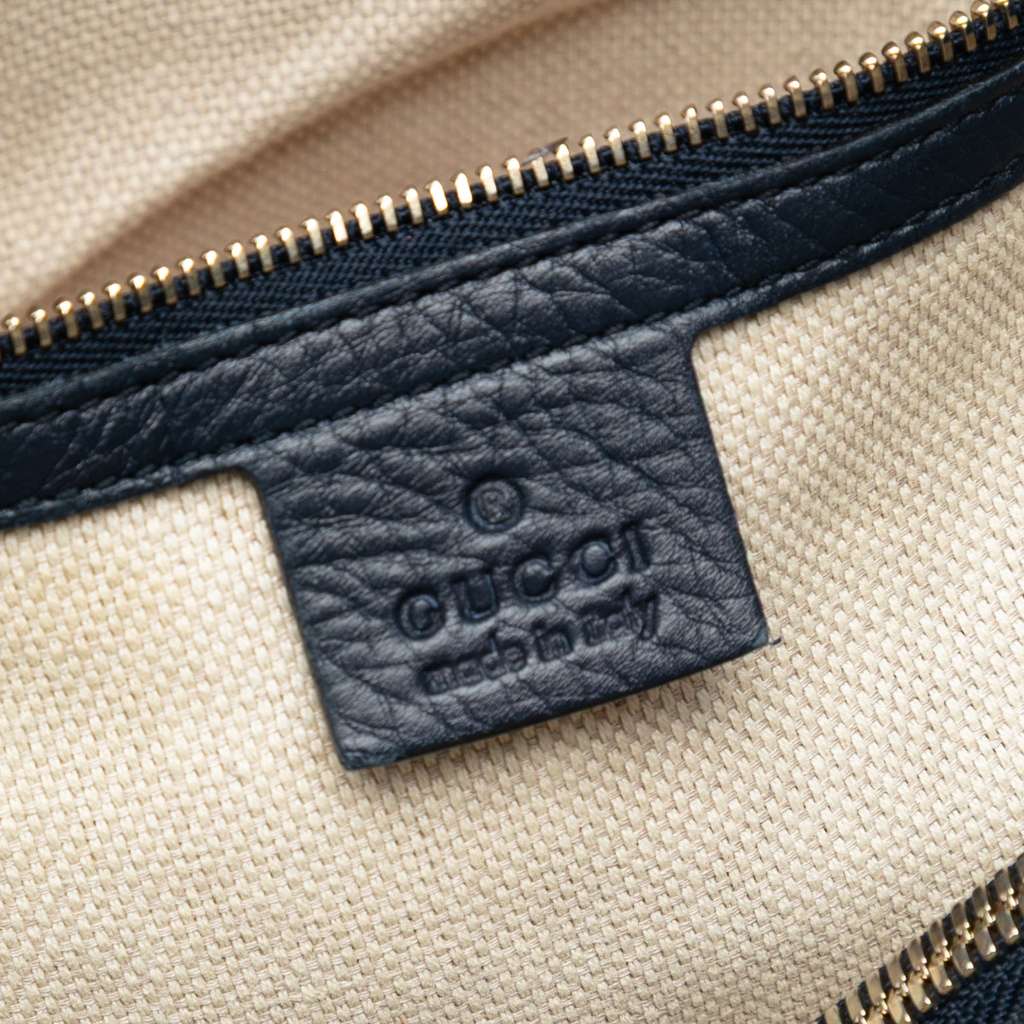 Gucci Medium Pebbled Calfskin Soho Working Satchel - 5