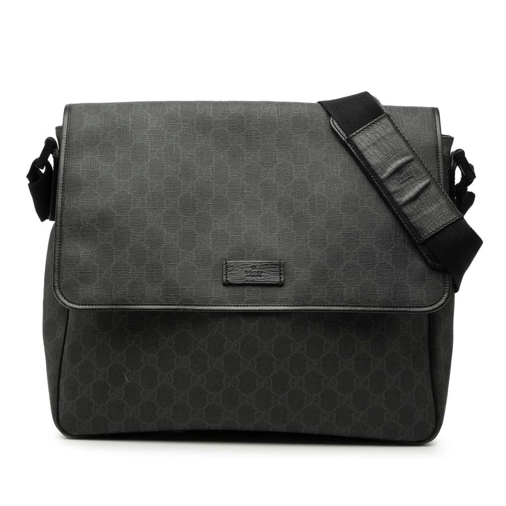Gucci GG Supreme Flap Messenger Bag